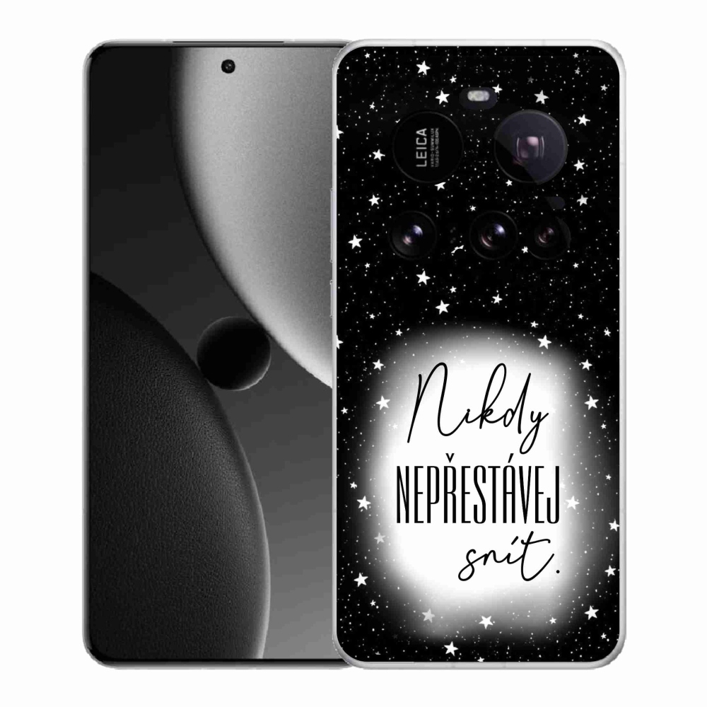 Gelový kryt mmCase na Xiaomi 15 Ultra - citát 1 bíločerné pozadí
