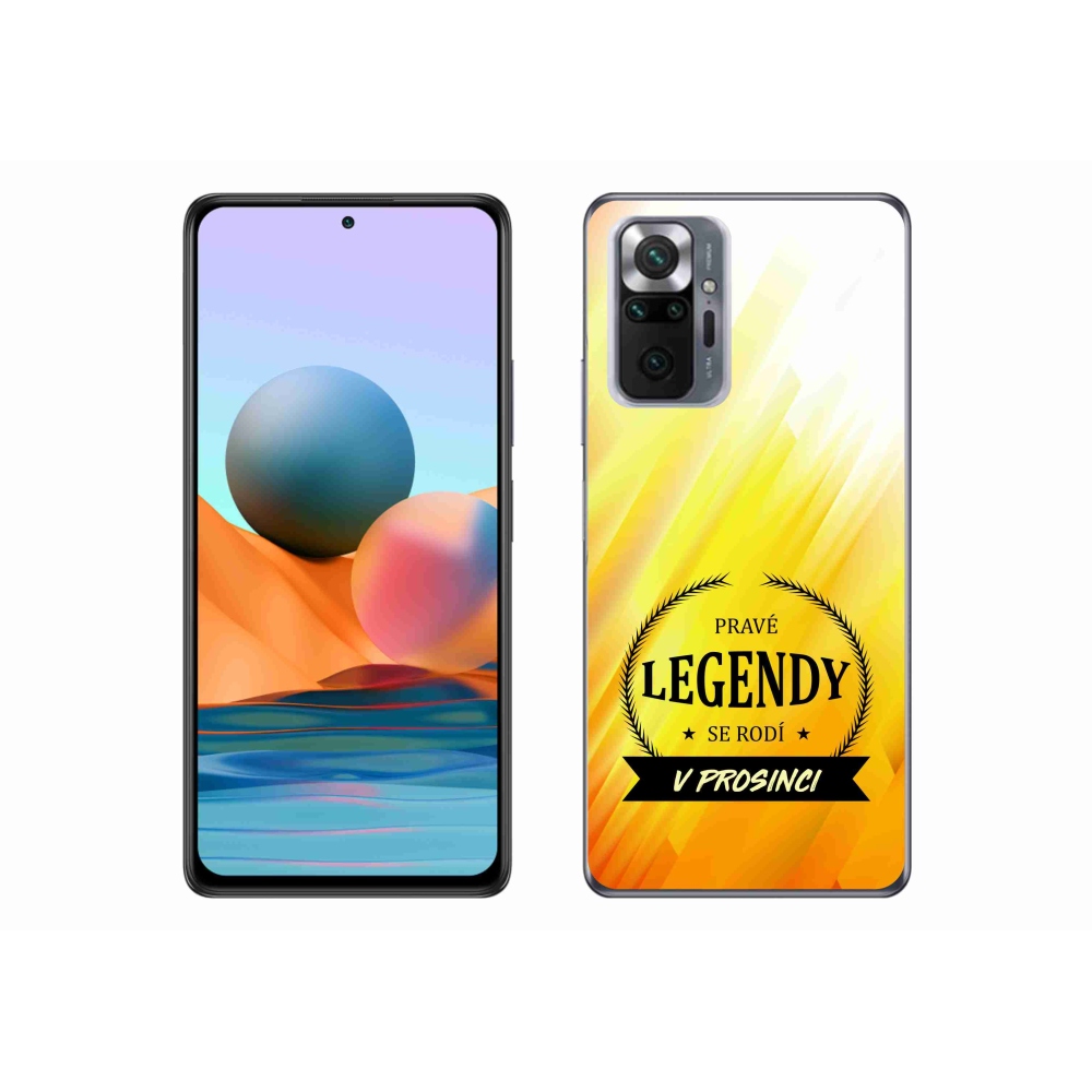 Gelový kryt mmCase na Xiaomi Redmi Note 10 Pro - legendy v prosinci žluté pozadí