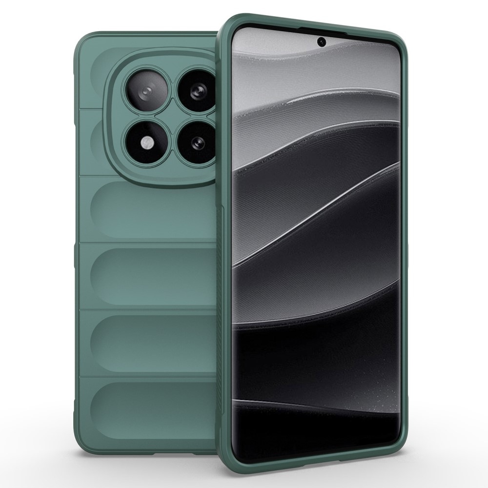 Rugg odolný gelový obal na Xiaomi Redmi Note 14 Pro+ 5G - zelený