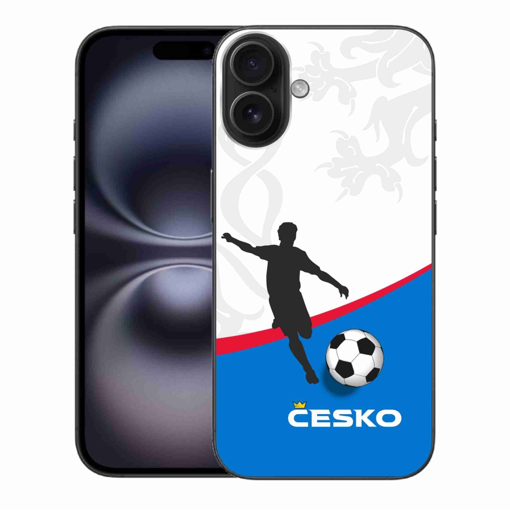 Gelový kryt mmCase na iPhone 16 Plus - fotbal Česko 1
