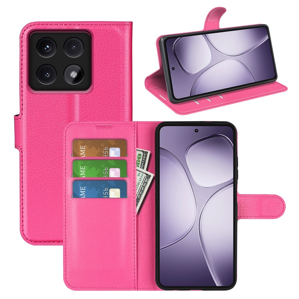 Litchi knížkové pouzdro na Xiaomi 14T Pro - rose
