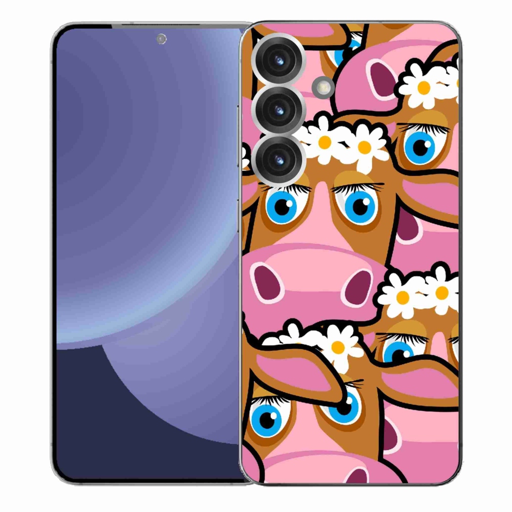 Gelový kryt mmCase na Samsung Galaxy S25+ - kreslené kravičky