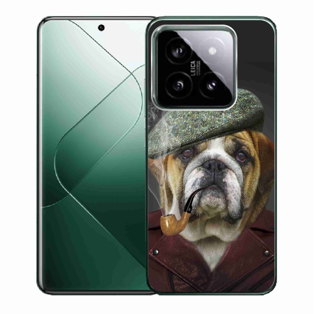 Gelový kryt mmCase na Xiaomi 14 - pes s fajfkou