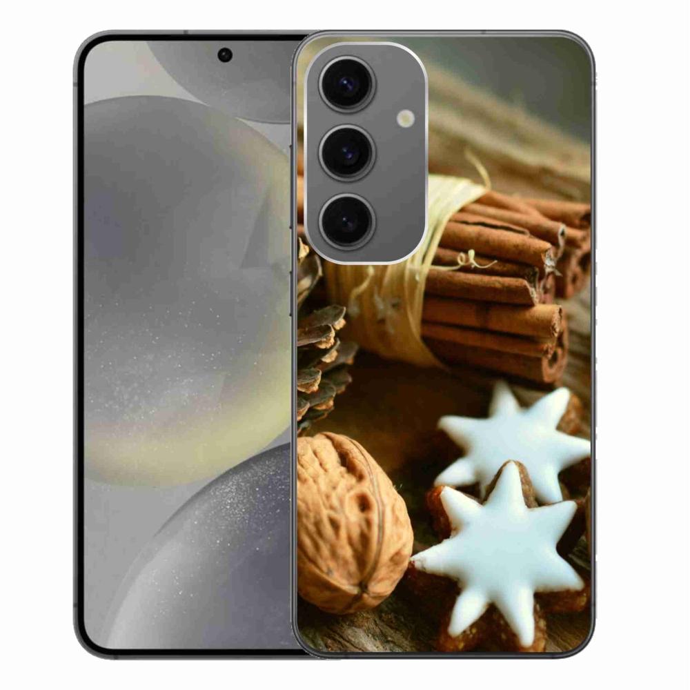Gelový kryt mmCase na Samsung Galaxy S24+ - skořice a perníčky
