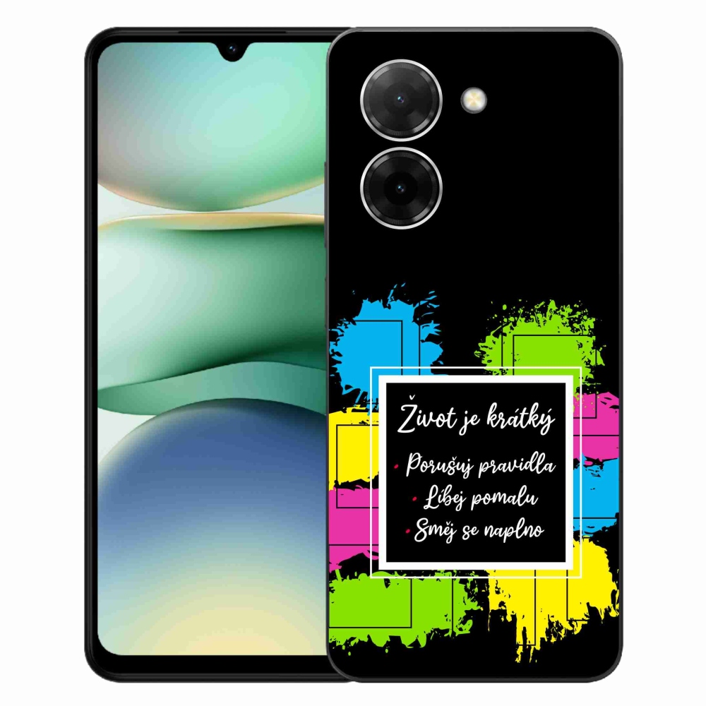 Gelový kryt mmCase na Xiaomi Redmi A5 (171.7x77.8x8.3mm) - citát 5 černé pozadí