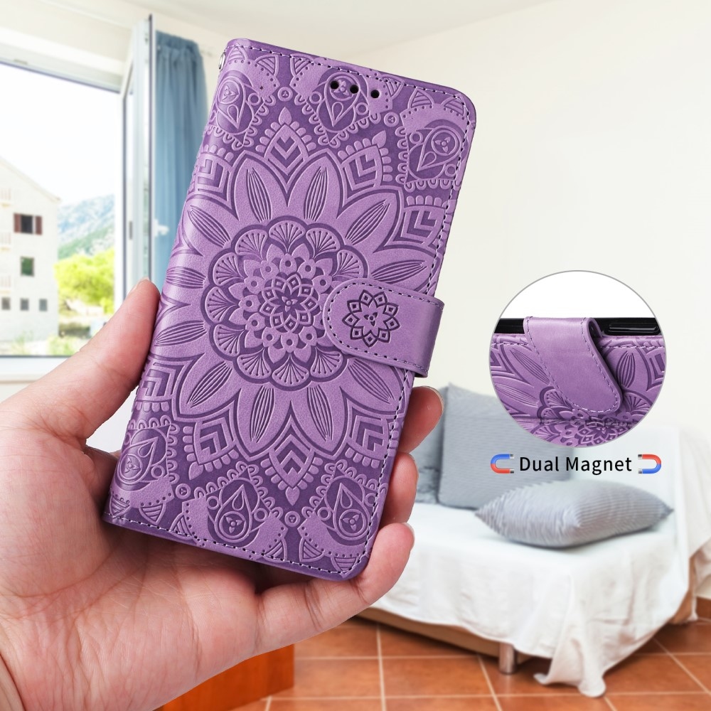 Sunflower knížkové pouzdro na Realme 14 5G - fialové