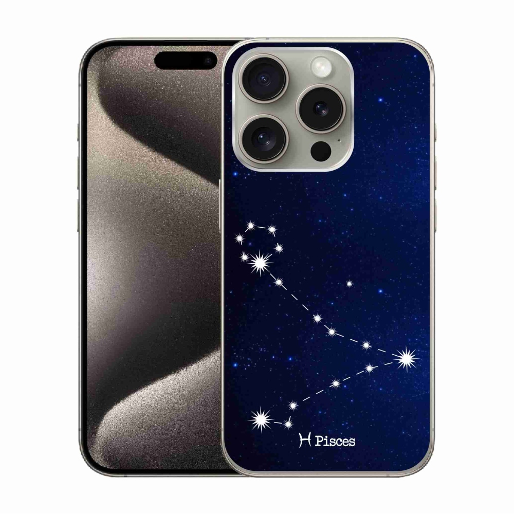 Gelový kryt mmCase na iPhone 15 Pro - souhvězdí Ryby