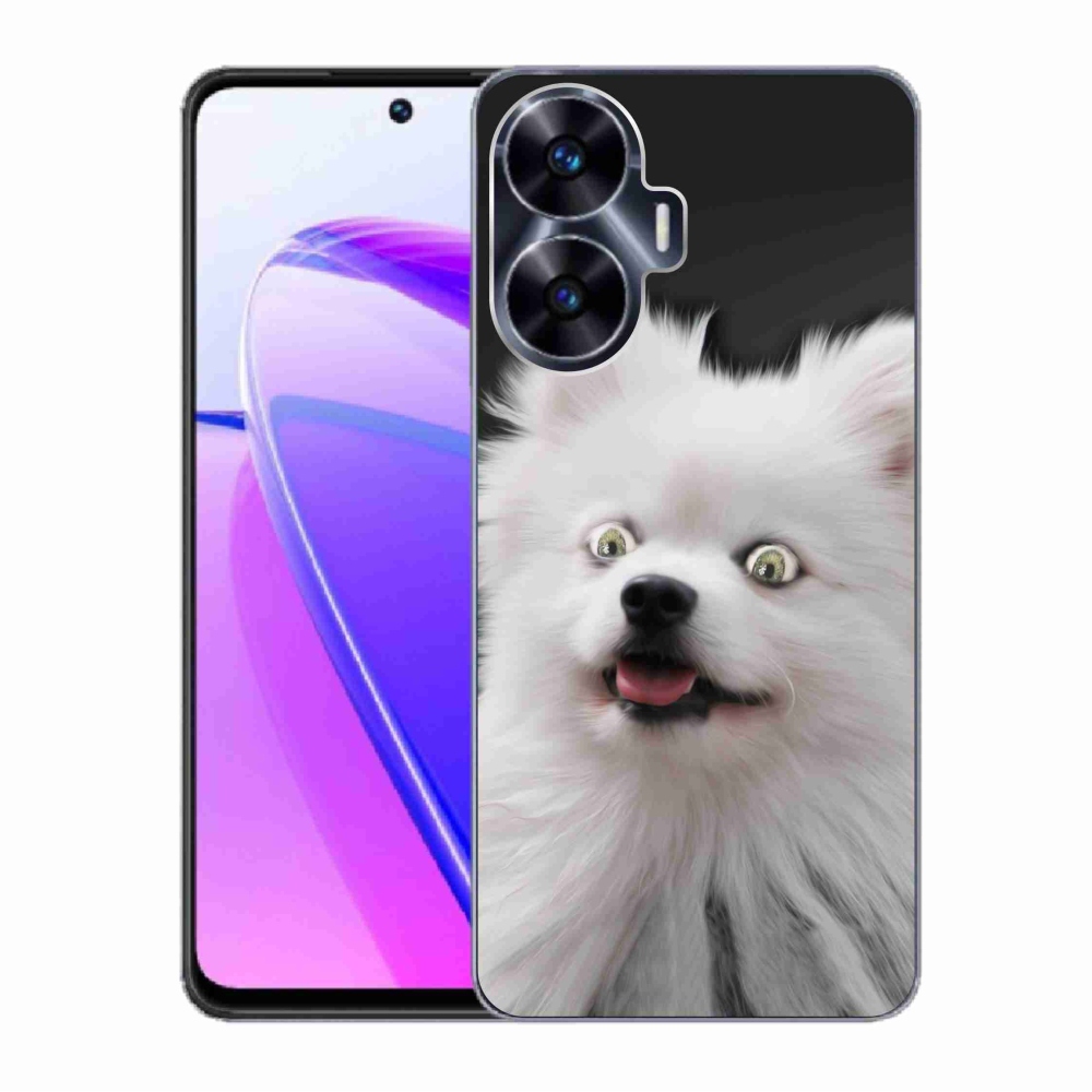 Gelový kryt mmCase na Realme C55 - bílý špic