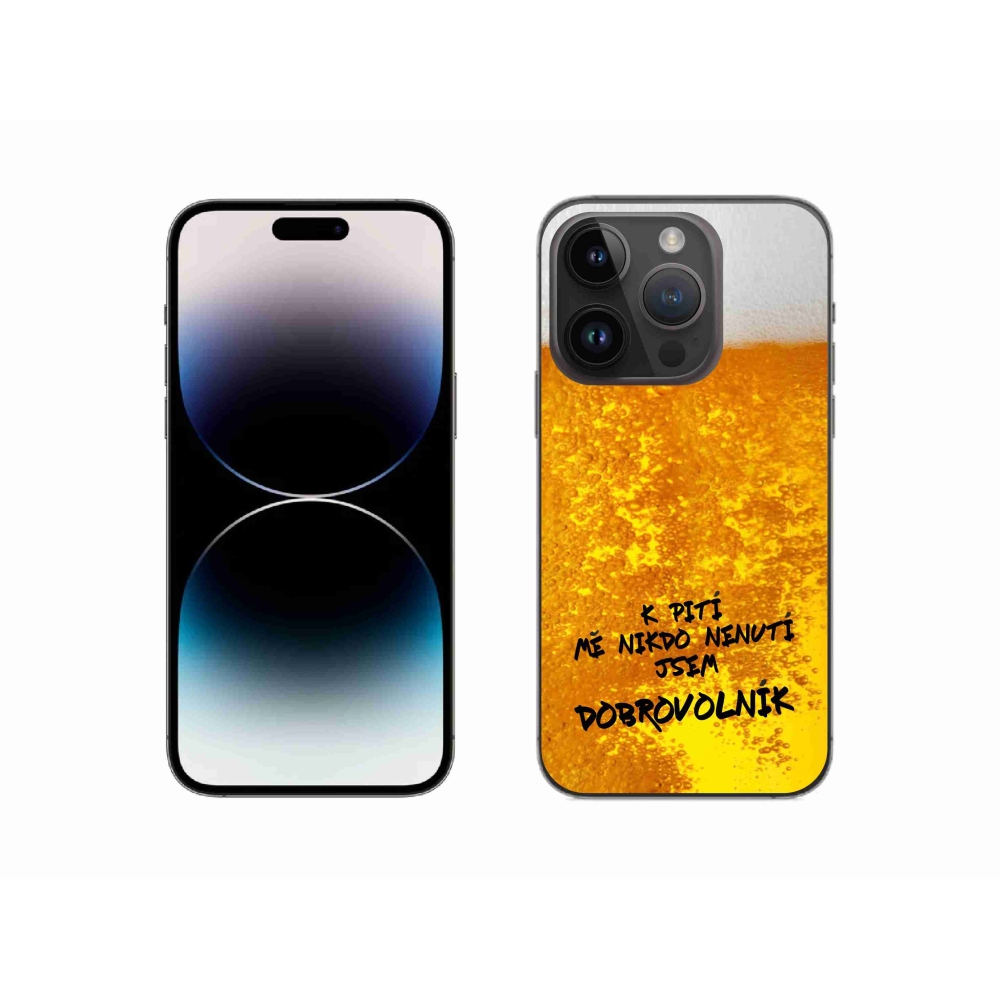 Gelový kryt mmCase na iPhone 14 Pro 6.1 - pivní motiv 4