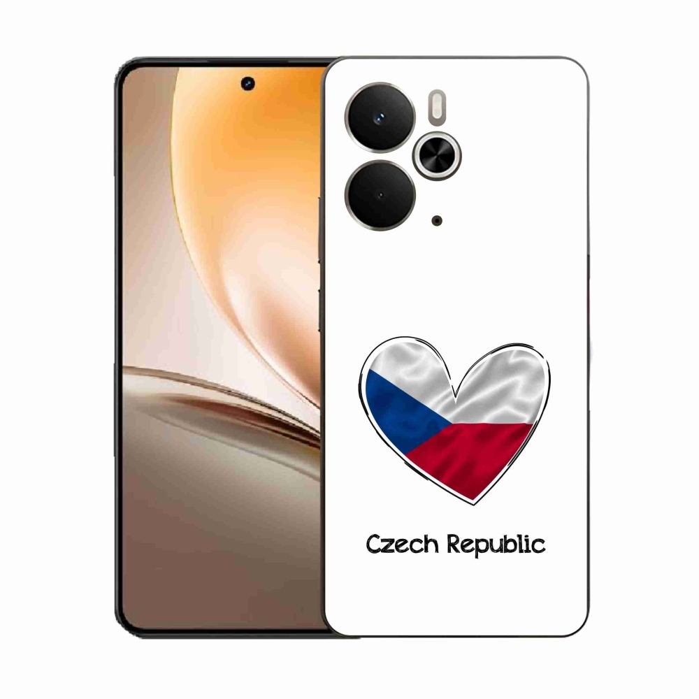Gelový kryt mmCase na Realme 14 5G - vlajka srdce bílé pozadí
