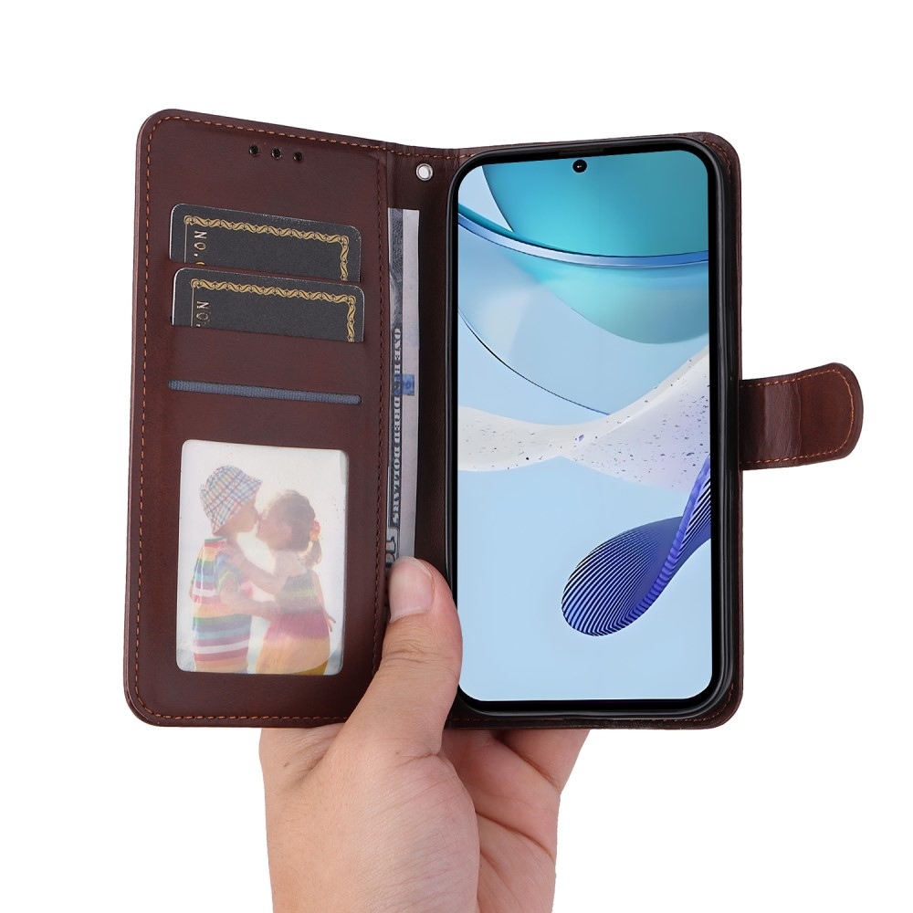 Clots knížkové pouzdro na Realme 14x 5G/Realme C75 - hnědé
