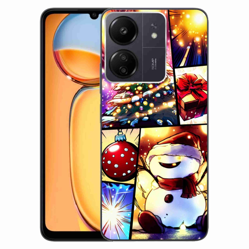 Gelový kryt mmCase na Xiaomi Poco C65/Redmi 13C - vánoční motivy 1