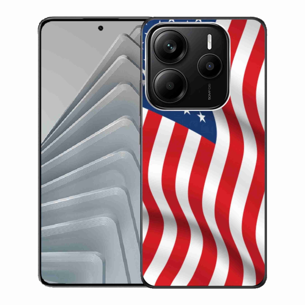 Gelový kryt mmCase na Xiaomi Redmi Note 14 5G - USA vlajka