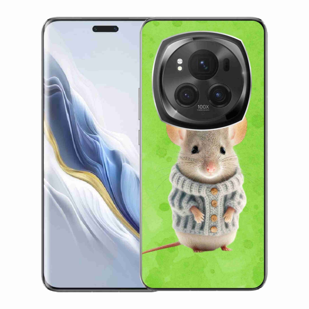 Gelový kryt mmCase na Honor Magic 6 Pro 5G - myška ve svetru
