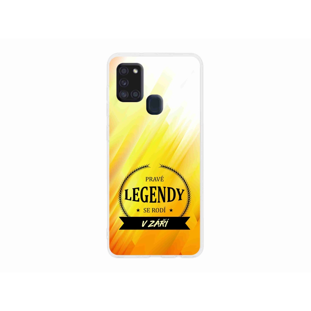 Gelový kryt mmCase na Samsung Galaxy A21s - legendy v září žluté pozadí