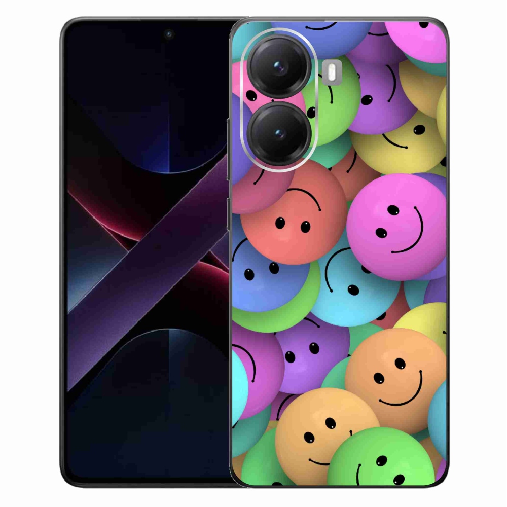 Gelový kryt mmCase na Xiaomi Poco X7 Pro 5G - barevní smajlíci