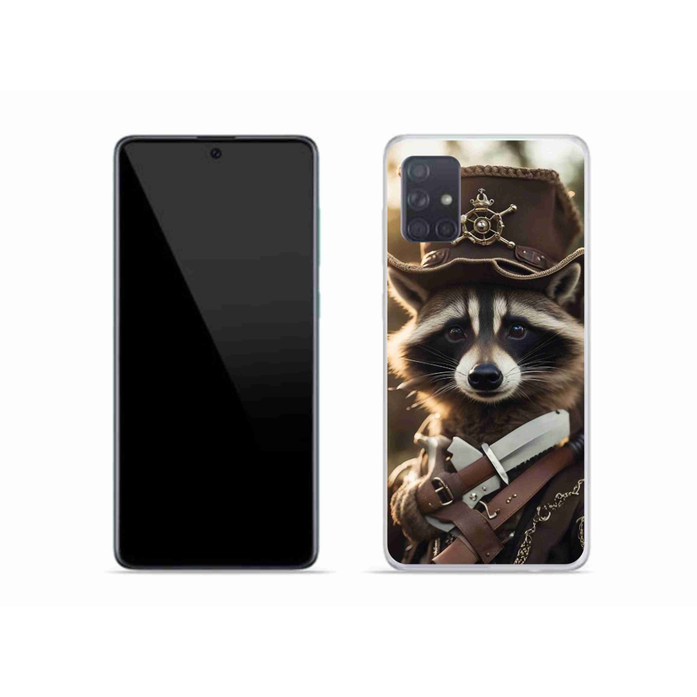 Gelový kryt mmCase na Samsung Galaxy A51 - mýval v uniformě
