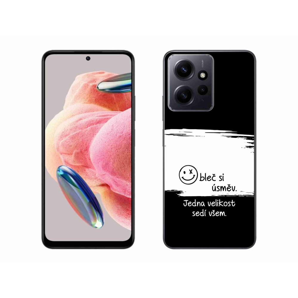 Gelový kryt mmCase na Xiaomi Redmi Note 12 4G - vtipný text 8 bíločerné pozadí