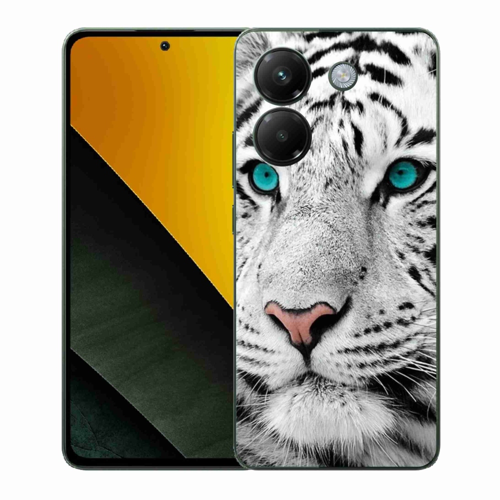 Gelový kryt mmCase na Xiaomi Poco M7 Pro 5G - bílý tygr