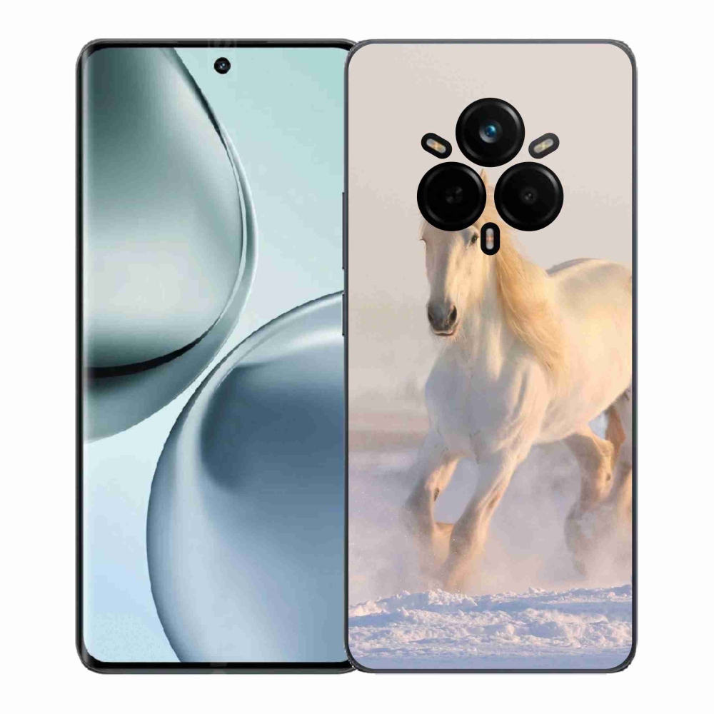 Gelový kryt mmCase na Realme 14 Pro+ 5G - kůň ve sněhu
