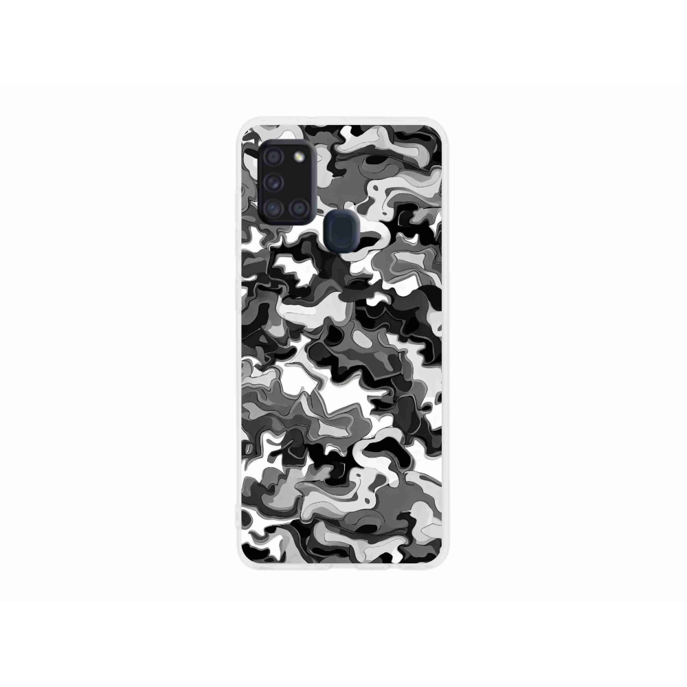 Gelový kryt mmCase na Samsung Galaxy A21s - maskáčový vzor 3