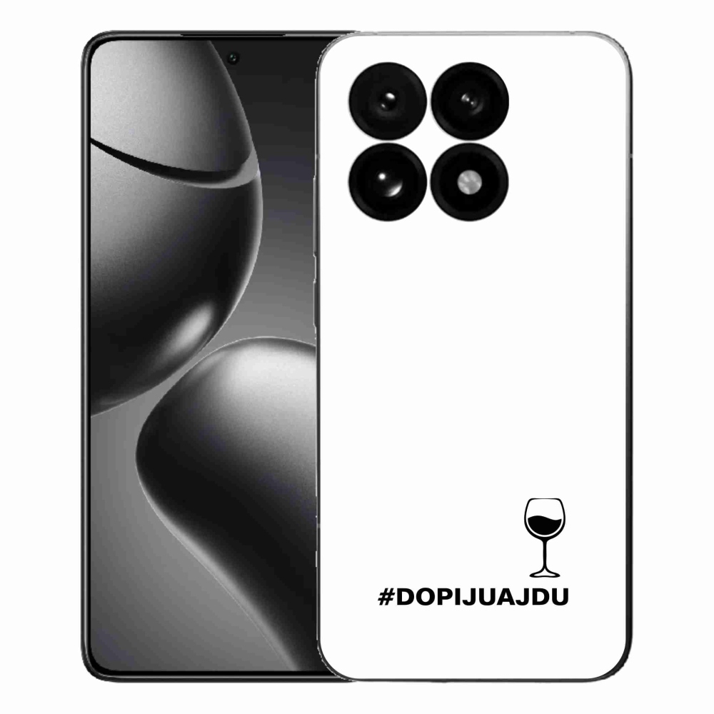 Gelový kryt mmCase na Xiaomi 15T - vinný motiv bílé pozadí