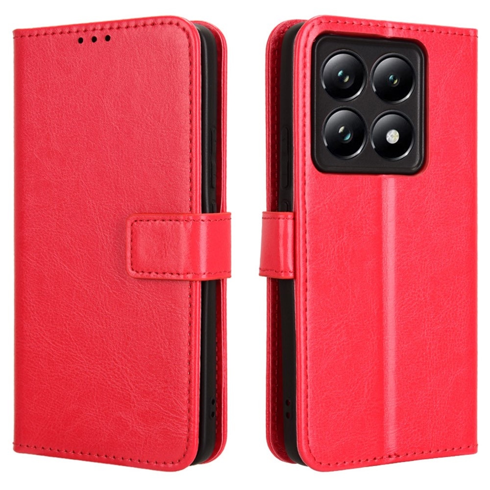 Crazy knížkové pouzdro na Xiaomi 14T Pro - červené