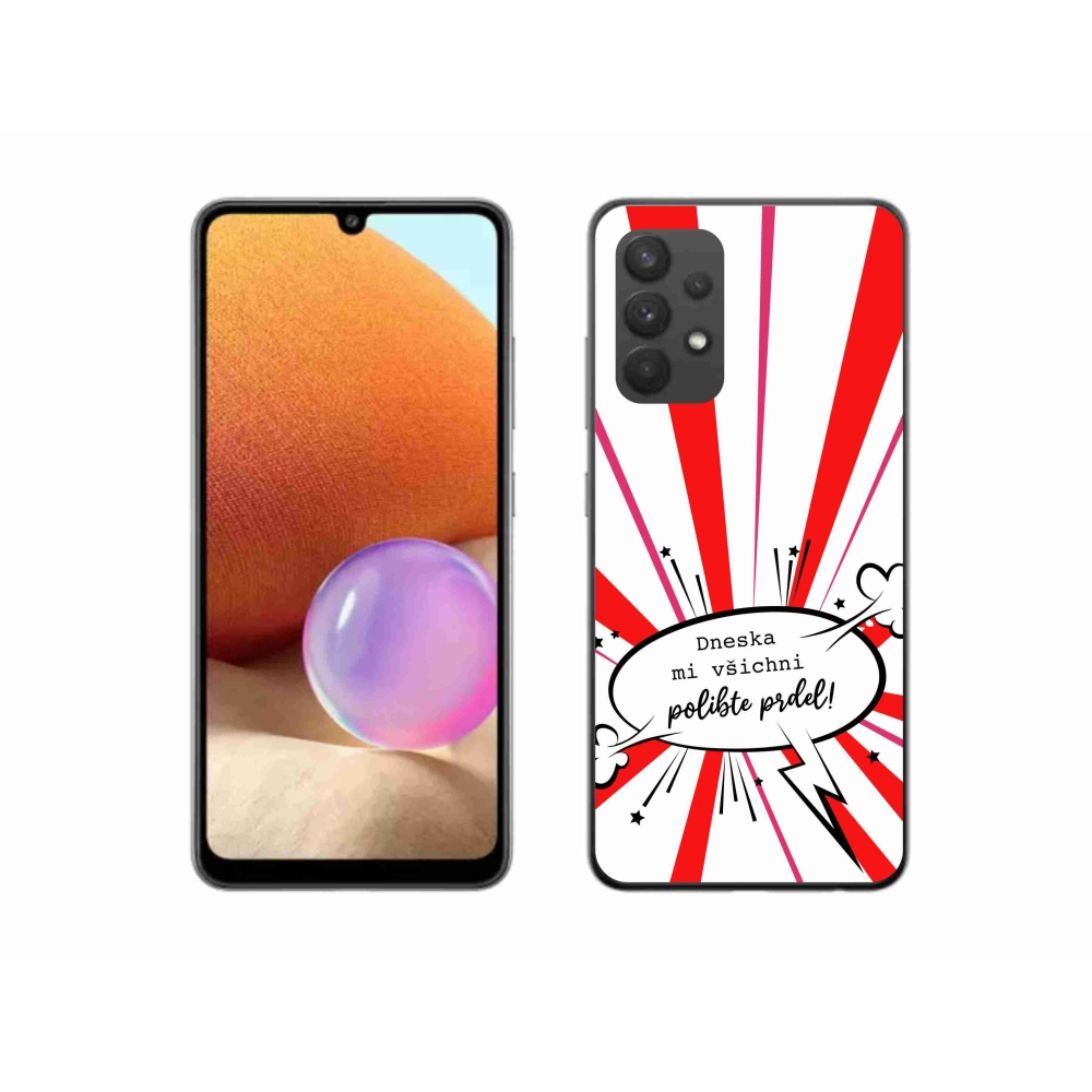 Gelový kryt mmCase na Samsung Galaxy A32 4G - vtipný text 15 bílé pozadí