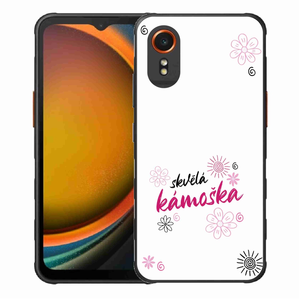 Gelový kryt mmCase na Samsung Galaxy Xcover 7 - skvělá kámoška bílé pozadí