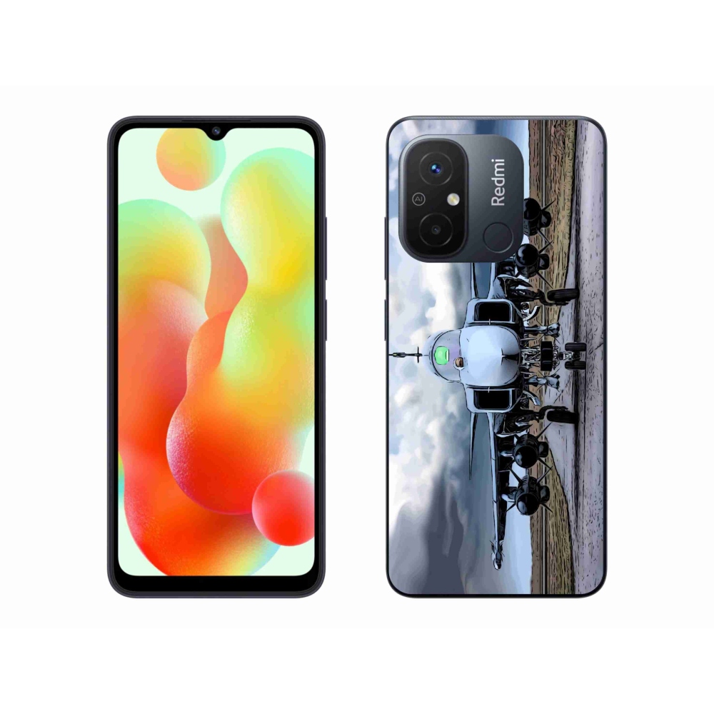 Gelový kryt mmCase na Xiaomi Redmi 12C - vojenské letadlo