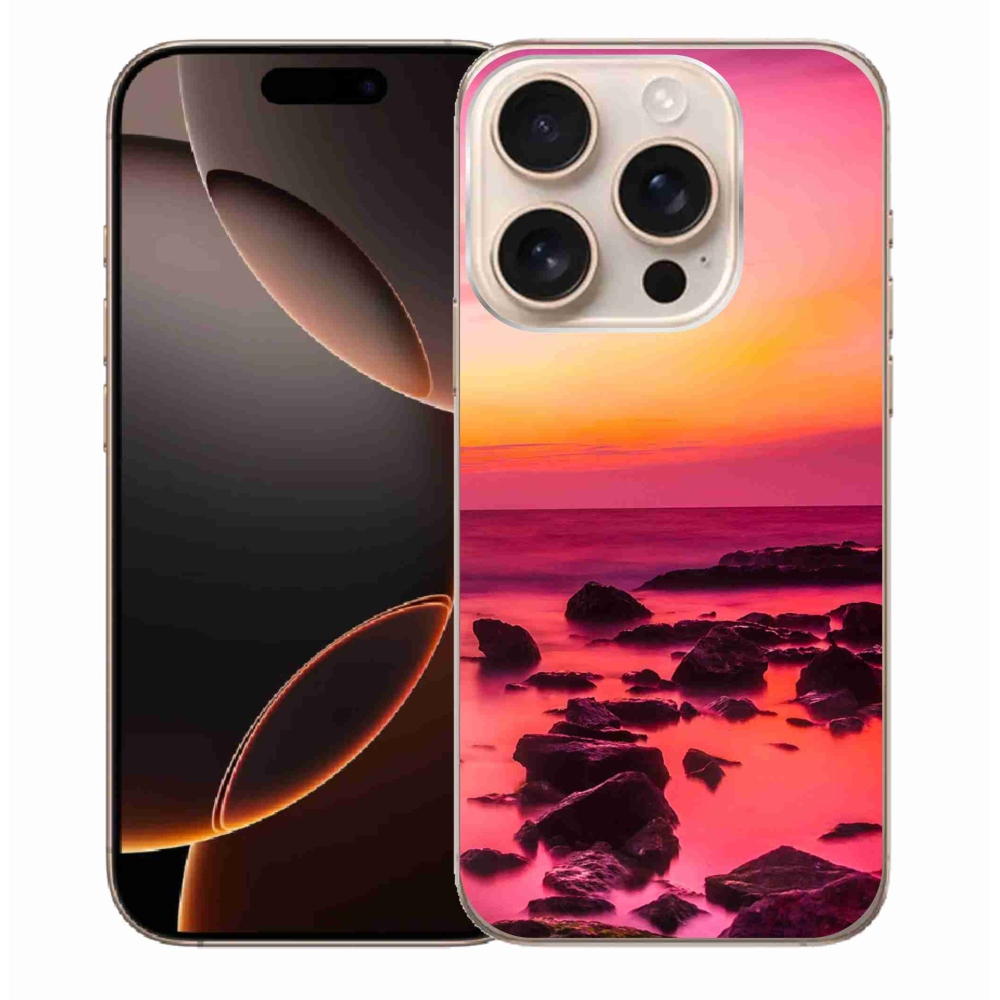 Gelový kryt mmCase na iPhone 16 Pro Max - moře a záře