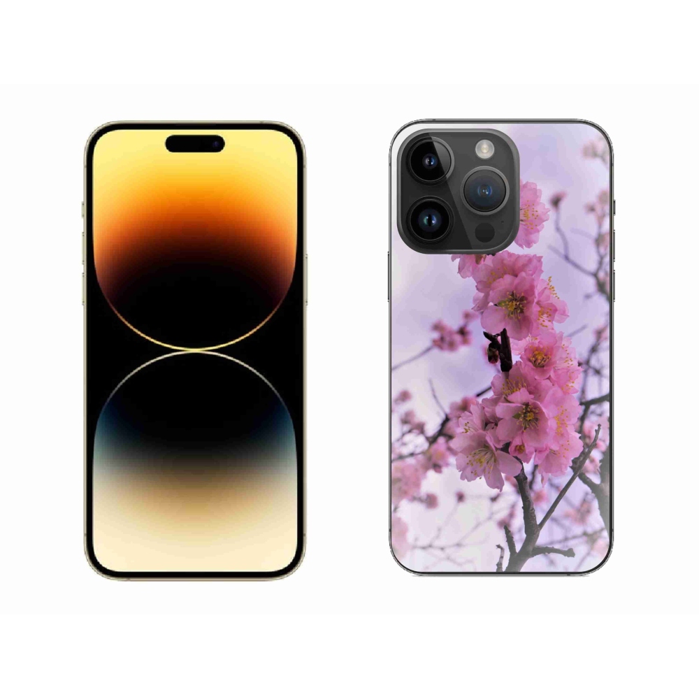 Gelový kryt mmCase na iPhone 14 Pro Max - květiny 7