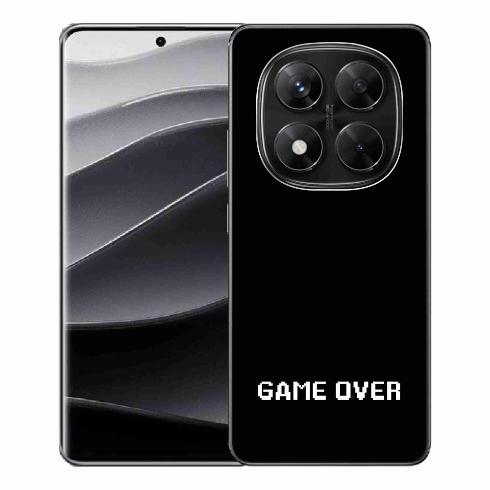Gelový kryt mmCase na Xiaomi Redmi Note 14 Pro 5G/Poco X7 5G - game over černé pozadí