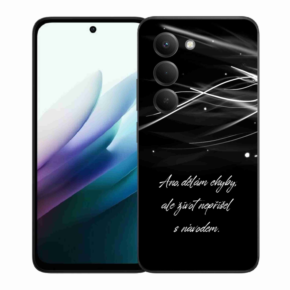 Gelový kryt mmCase na Xiaomi Redmi 15 4G/5G (171mm) - citát černé pozadí