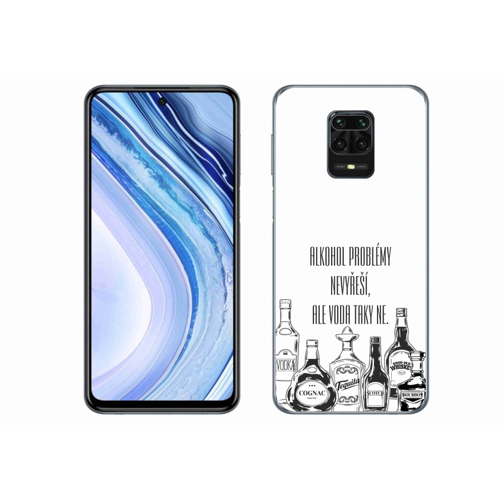 Gelový kryt mmCase na Xiaomi Redmi Note 9S - vtipný text bílé pozadí