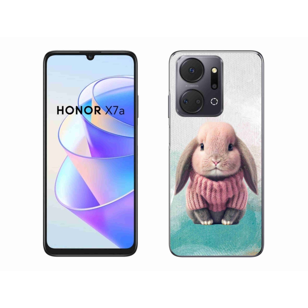 Gelový kryt mmCase na Honor X7a - králíček ve svetru