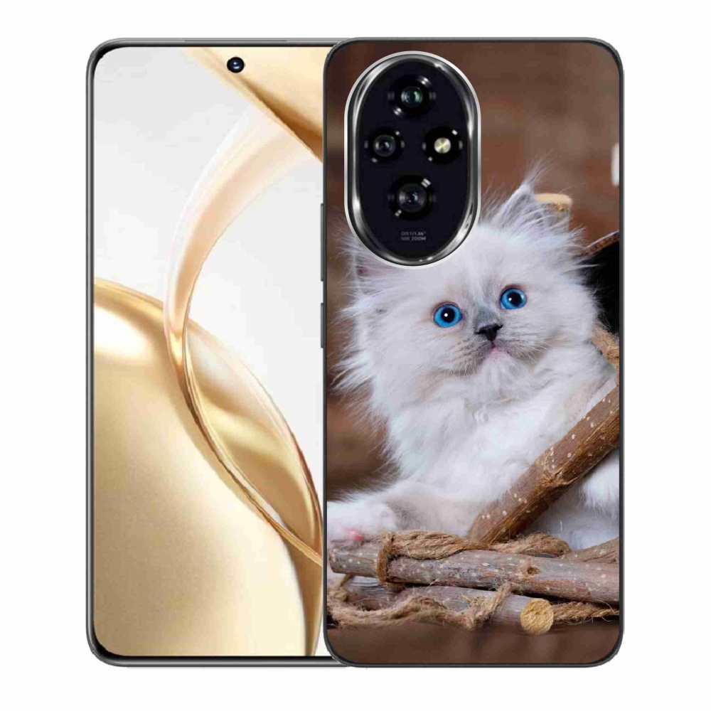Gelový kryt mmCase na Honor 200 5G - bílé kotě