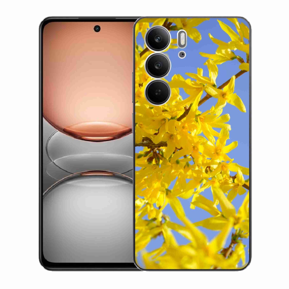 Gelový kryt mmCase na Realme C75 - žluté květy