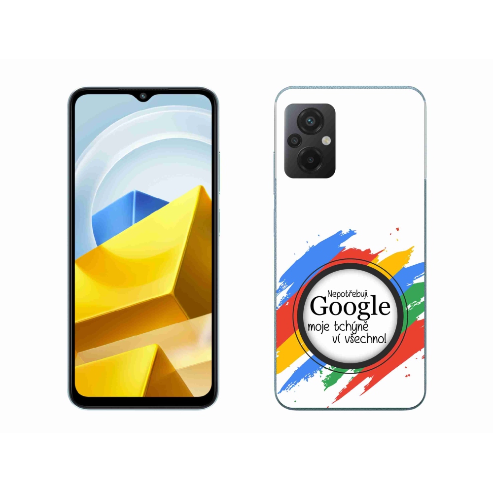 Gelový kryt mmCase na Xiaomi Poco M5 4G - tchýně ví všechno bílé pozadí