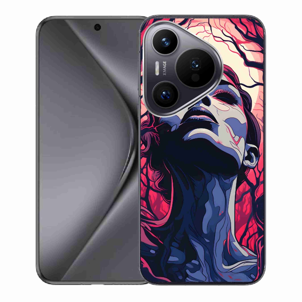 Gelový kryt mmCase na Huawei Pura 70 - abstraktní obličej