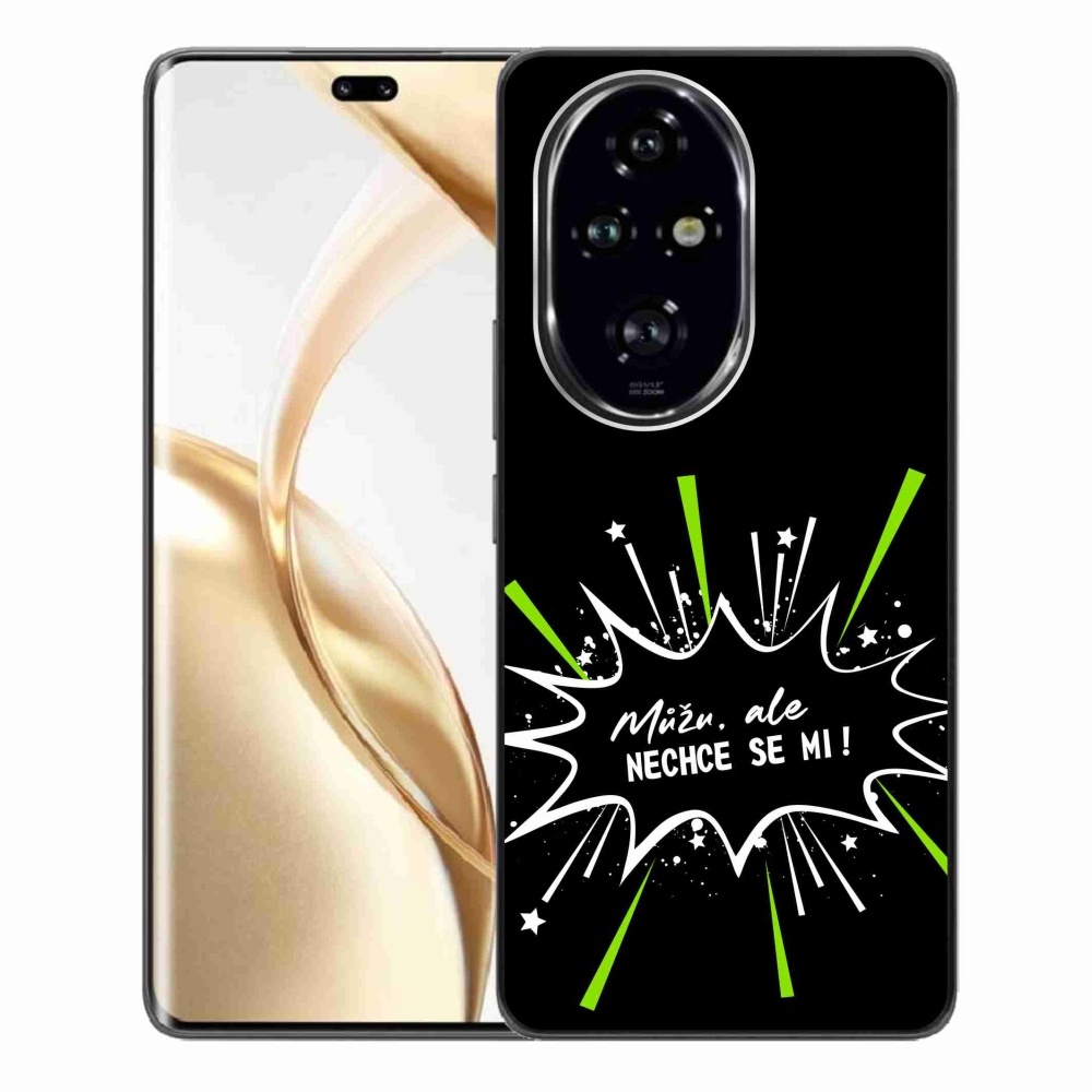Gelový kryt mmCase na Honor 200 Pro 5G - vtipný text 11 černé pozadí