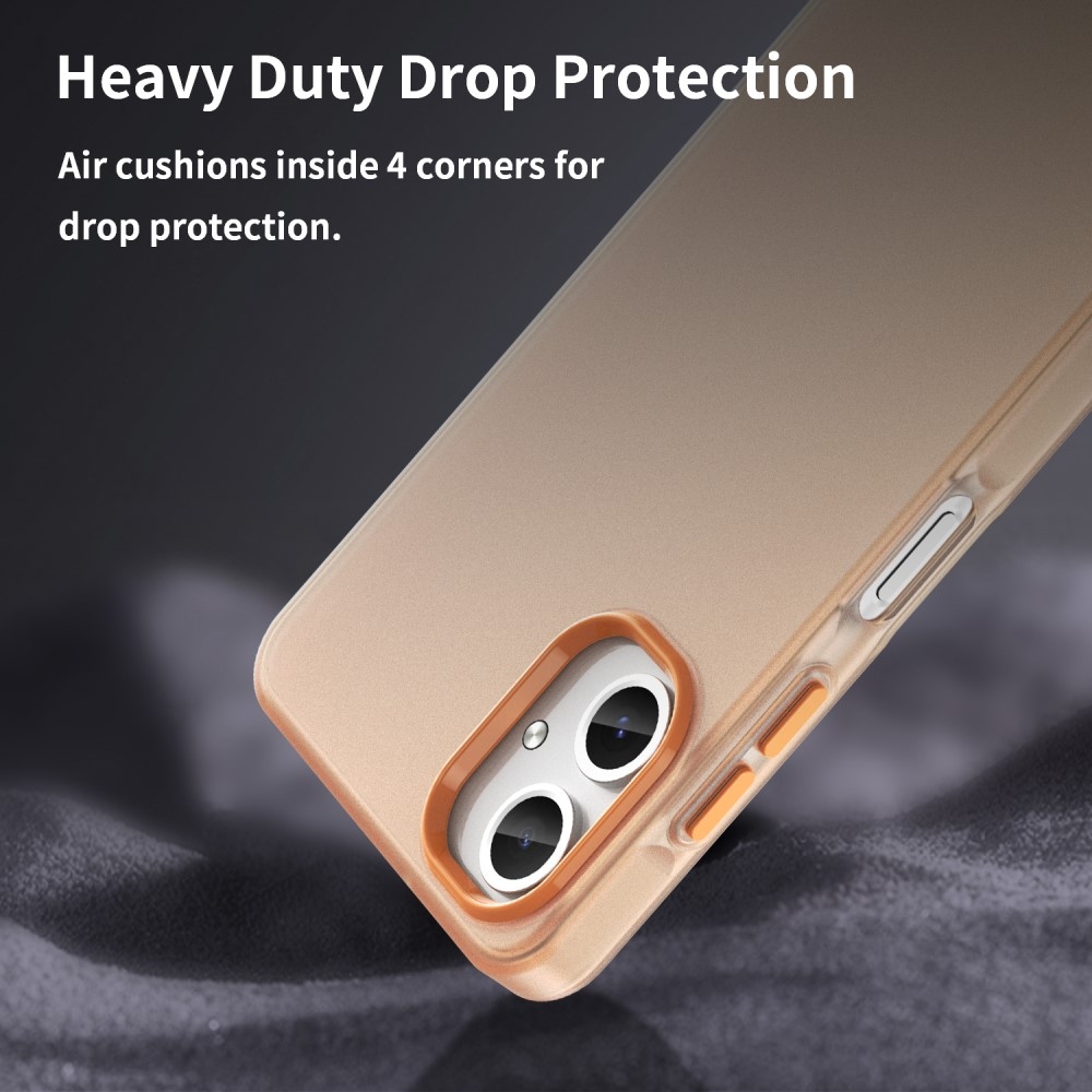 Candys matný gelový obal na Samsung Galaxy A06 4G - oranžový