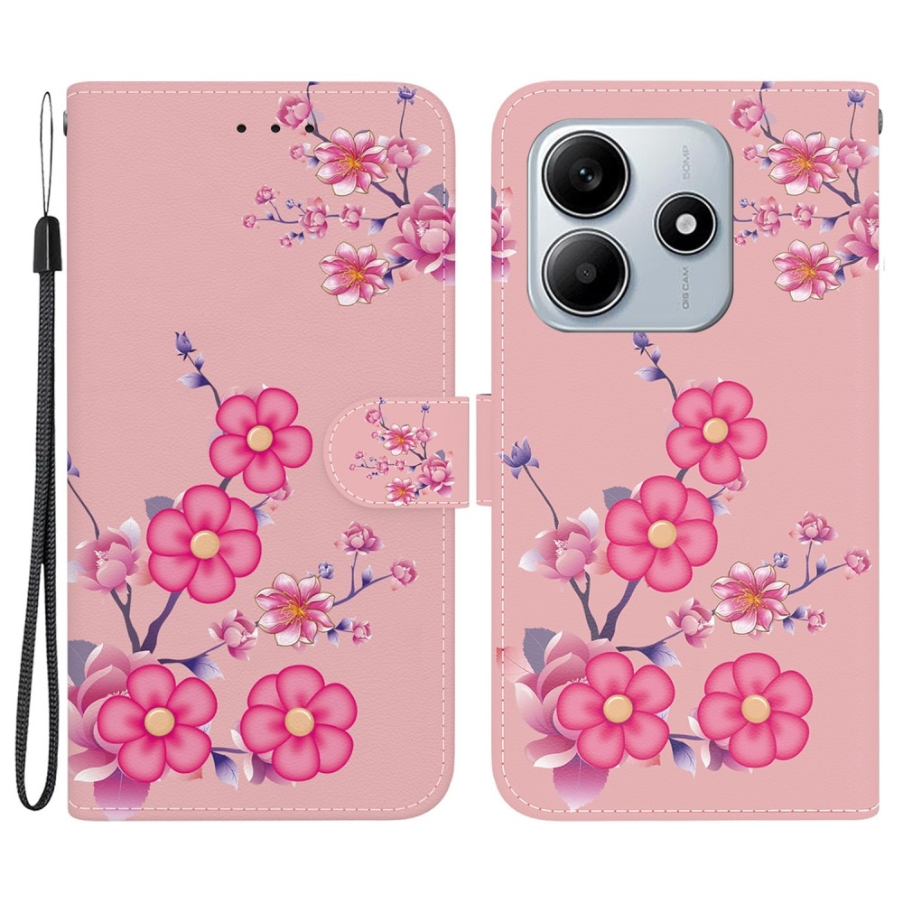 Printern knížkové pouzdro na Xiaomi Redmi Note 14 5G - sakura