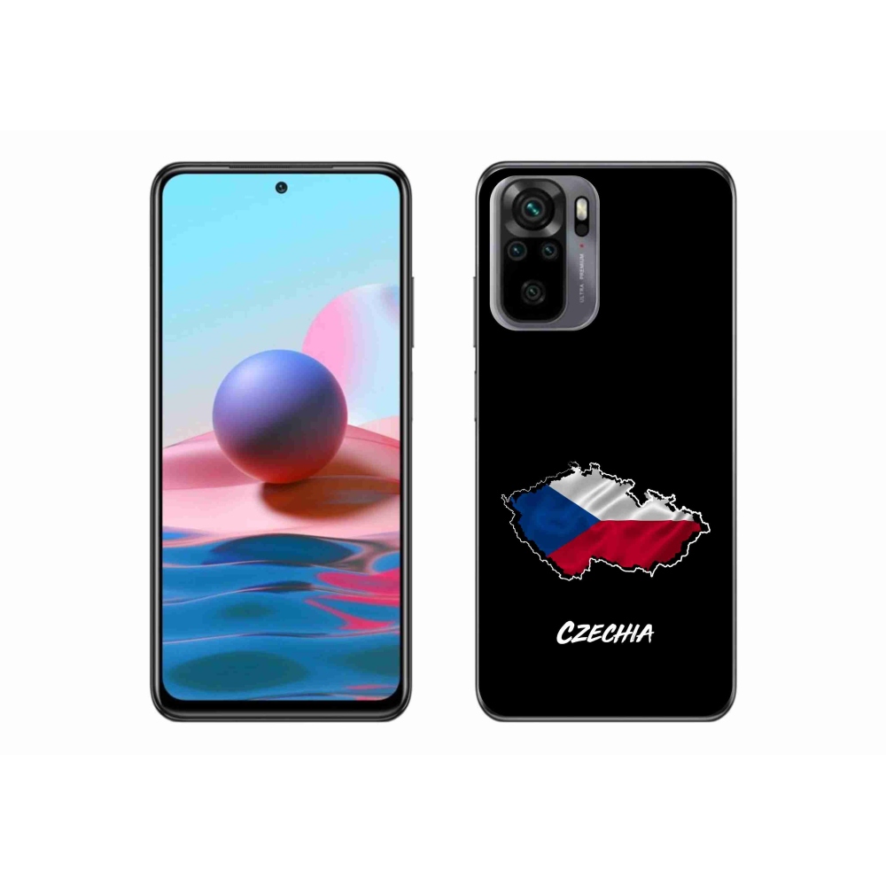 Gelový kryt mmCase na Xiaomi Redmi Note 10 4G - Czechia černé pozadí