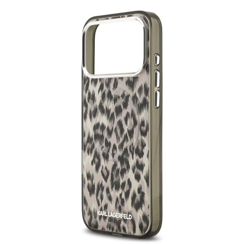 Karl Lagerfeld IML Leopard MagSafe Zadní Kryt pro iPhone 17 Pro Max Brown