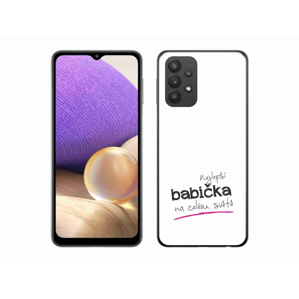 Gelový kryt mmCase na Samsung Galaxy A32 5G - nejlepší babička 4 bílé pozadí