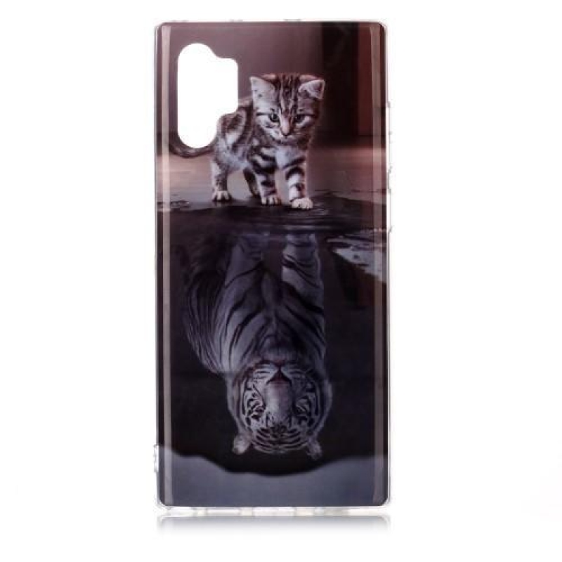 Patt gelový obal na mobil Samsung Galaxy Note 10 Plus - kočka a tygr