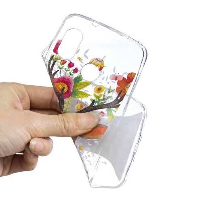 Patt gelový obal na mobil Xiaomi Mi A2 Lite - jelen a kytičky