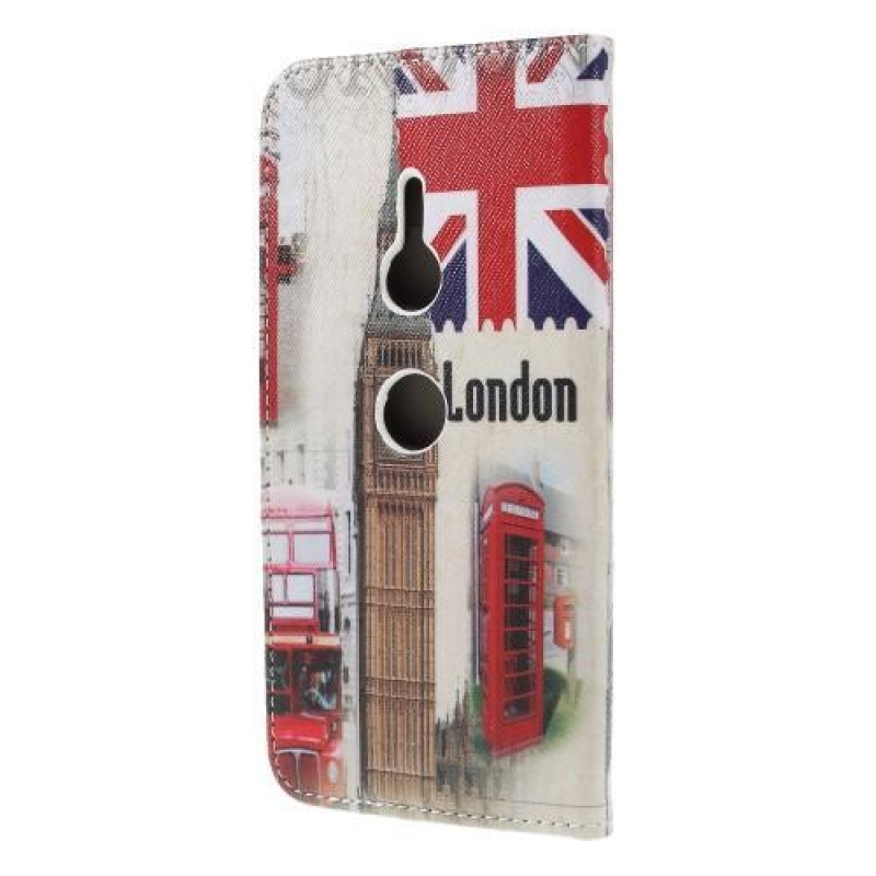 Patt PU kožené peněženkové pouzdro na mobil Sony Xperia XZ3 - Londýn