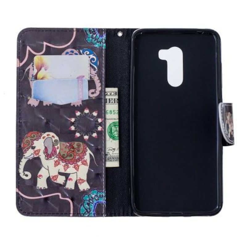 Patt PU kožené peněženkové pouzdro na mobil Xiaomi Pocophone F1 - slon